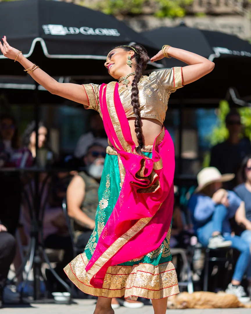 A dancer performing at AXIS Leap Day at The Old Globe