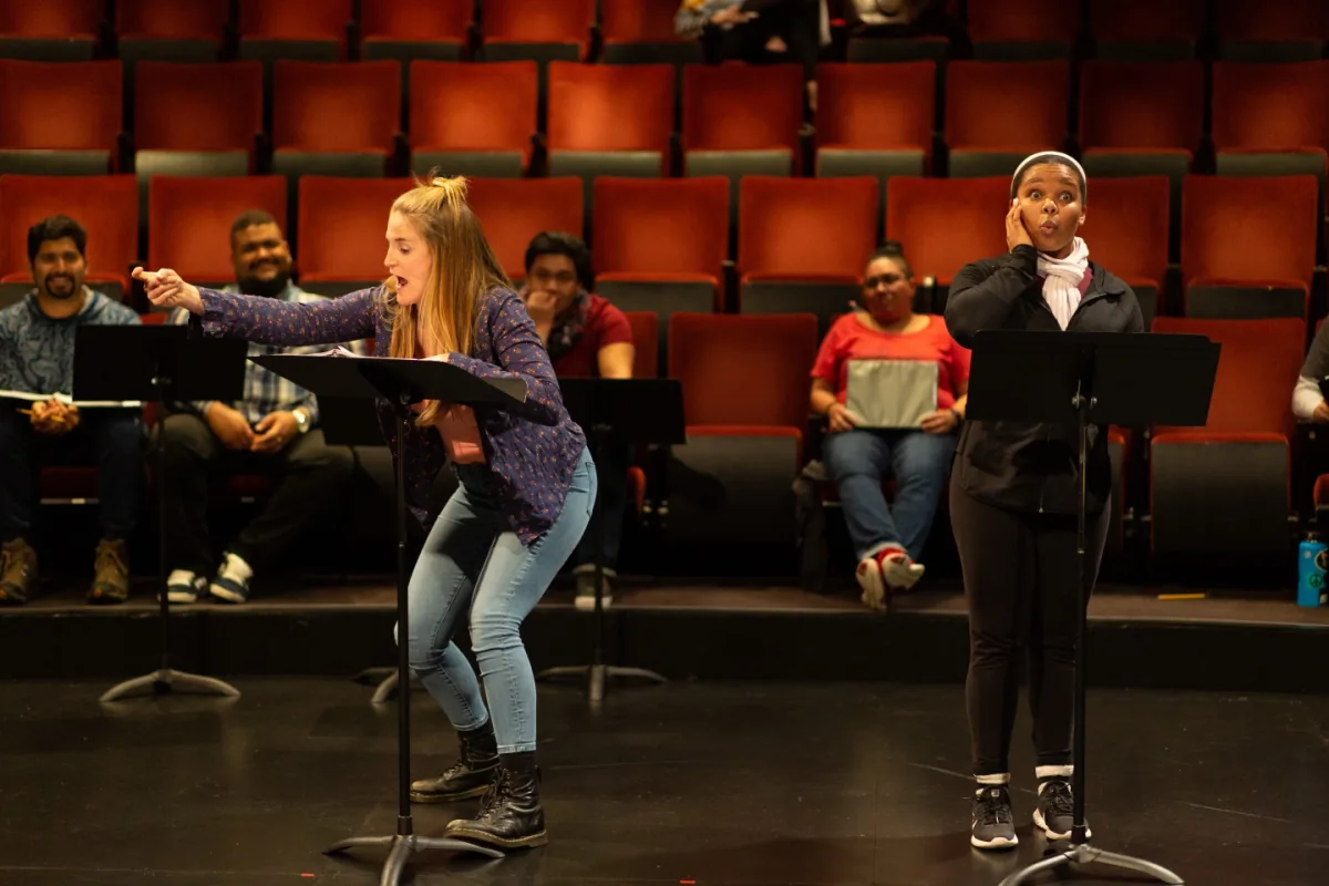 Actors performing at Celebrating Community Voices